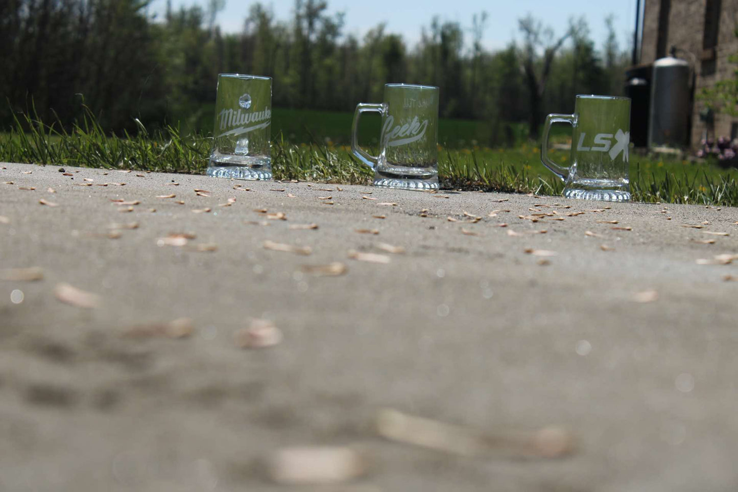 Custom Etched Glass Mugs