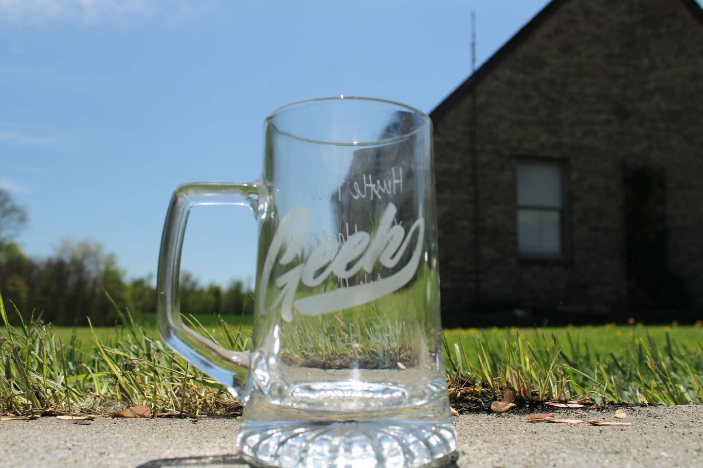 Custom Etched Glass Mugs